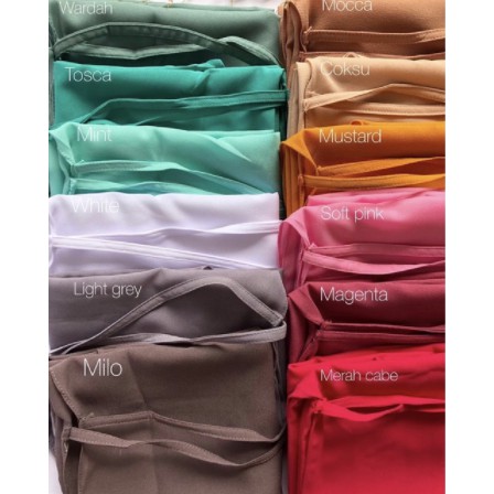 Bergo Maryam polos khimar Instan kerudung tali jilbab diamond bergo mariam