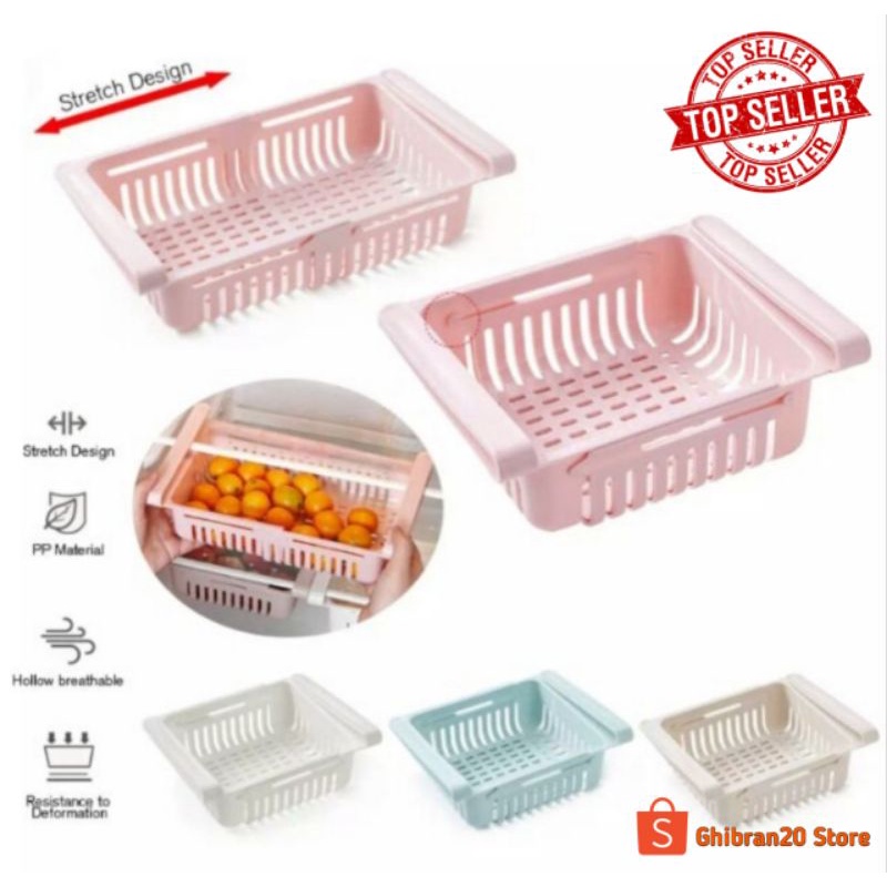 Rak kulkas sliding serbaguna