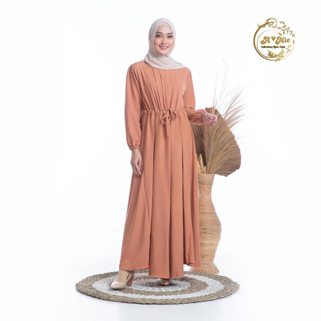 Baju Gamis Muslim Polos Wanita Melia Dress Size S M L XL Jumbo Untuk Daily Busui Wudlu Frienly