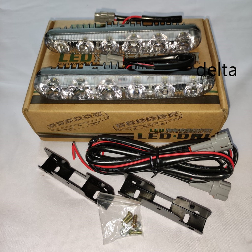 Lampu LED DRL model Fortuner 6 Led (2pcs)