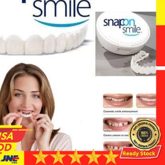 Paling Baru Snap On Smile Gigi Palsu 100% Original Asli /Gigi Palsu venner - Gigi Palsu Silikon 1 Set..