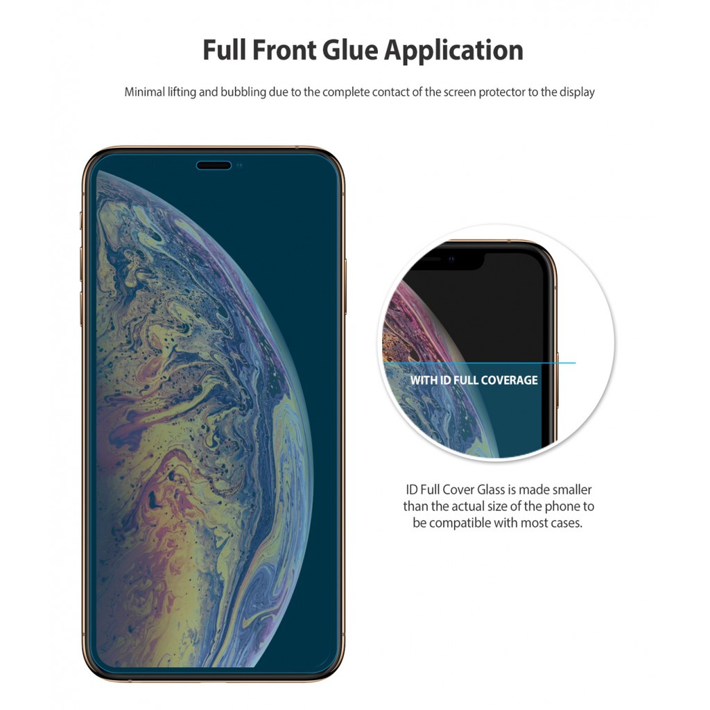 Ringke ID 3D Curved Glass Full Adhesive Glue For Iphone Xs Max