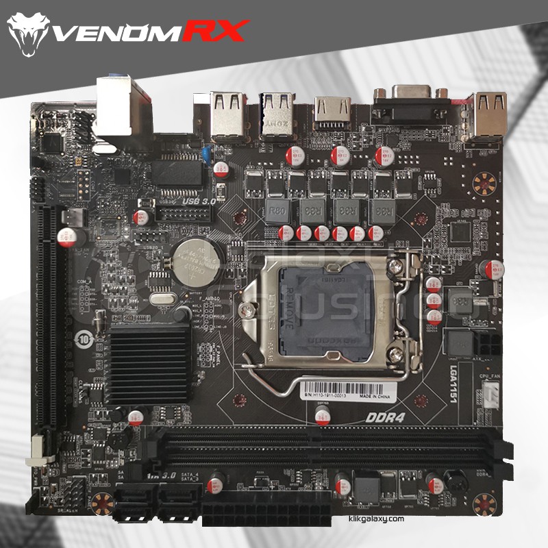 VenomRX Intel H110 (LGA1151, Intel H110, DDR4) Micro ATX Mainboard