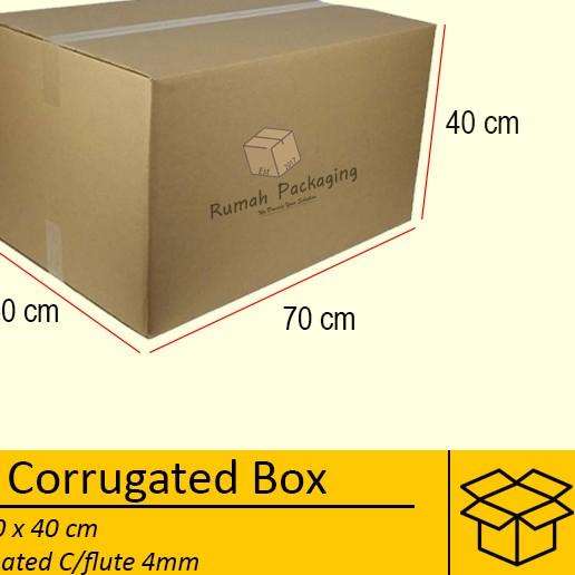 

➽ KARDUS / KARTON BOX BESAR POLOS Uk. 70x50x40 CM ➹