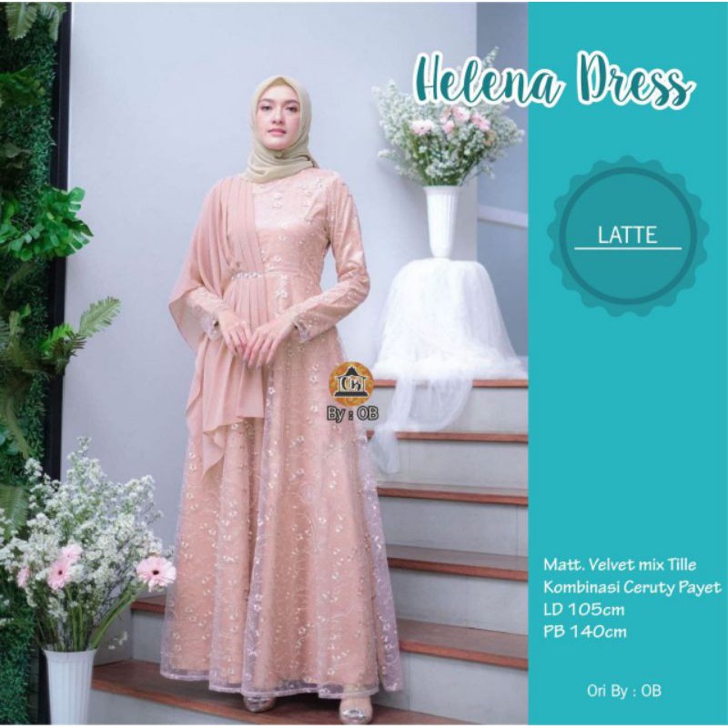 Gamis Brokat Tile / Dress Brokat Terbaru / Gamis Lebaran / Gamis Modern / Gamis Syari