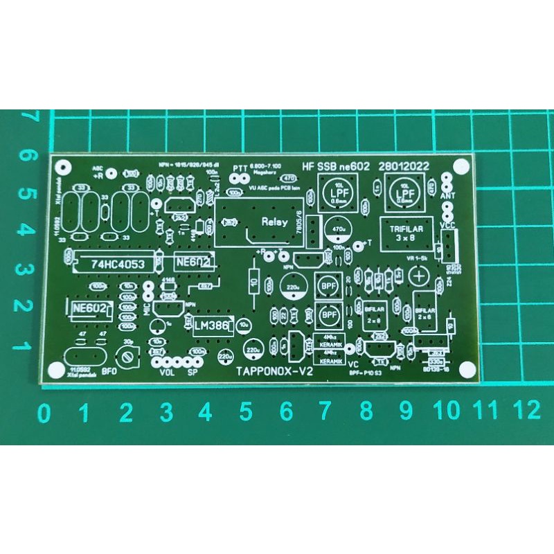 PCB Radio Transceiver HF SSB NE602 (Tapponox V2)(Paximiber)(Paximicro-40s)(Palmy Product)