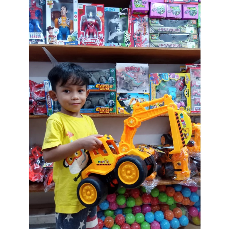 MOBIL KONTRUKSI ECSAVATOR KONTRUKSI BEKO UKURAN BESAR TRUK MAINAN MOBIL BEKO JUMBO