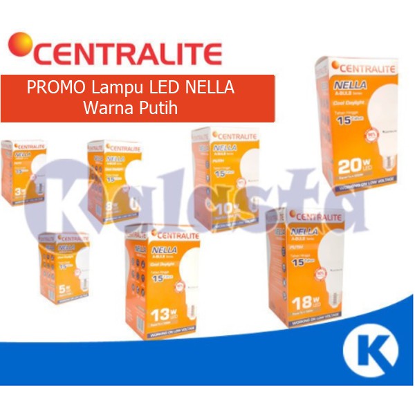 Lampu Led Nella 3w/5w/8w/10w/13w/15w/18w/20w (Putih)