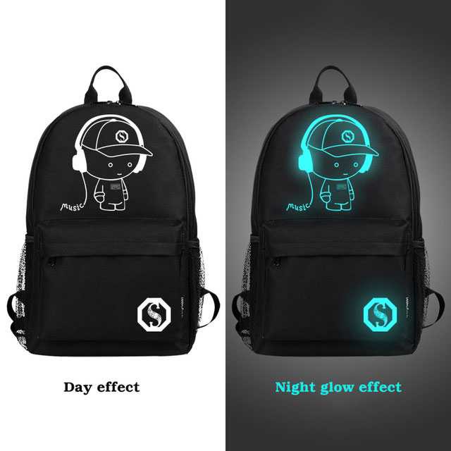 (100% BARANG ORI) Tas Ransel Oxford Glow in The Dark