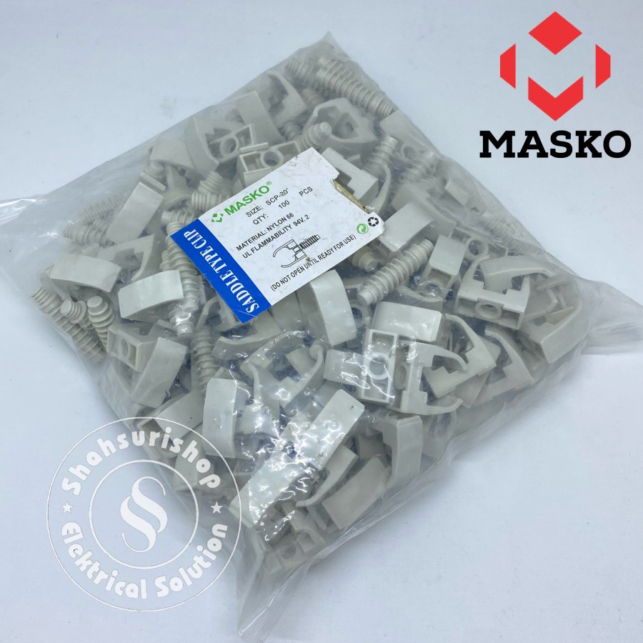 MASKO KLEM PIPA JEPIT 20 MM 1 PACK ISI 100