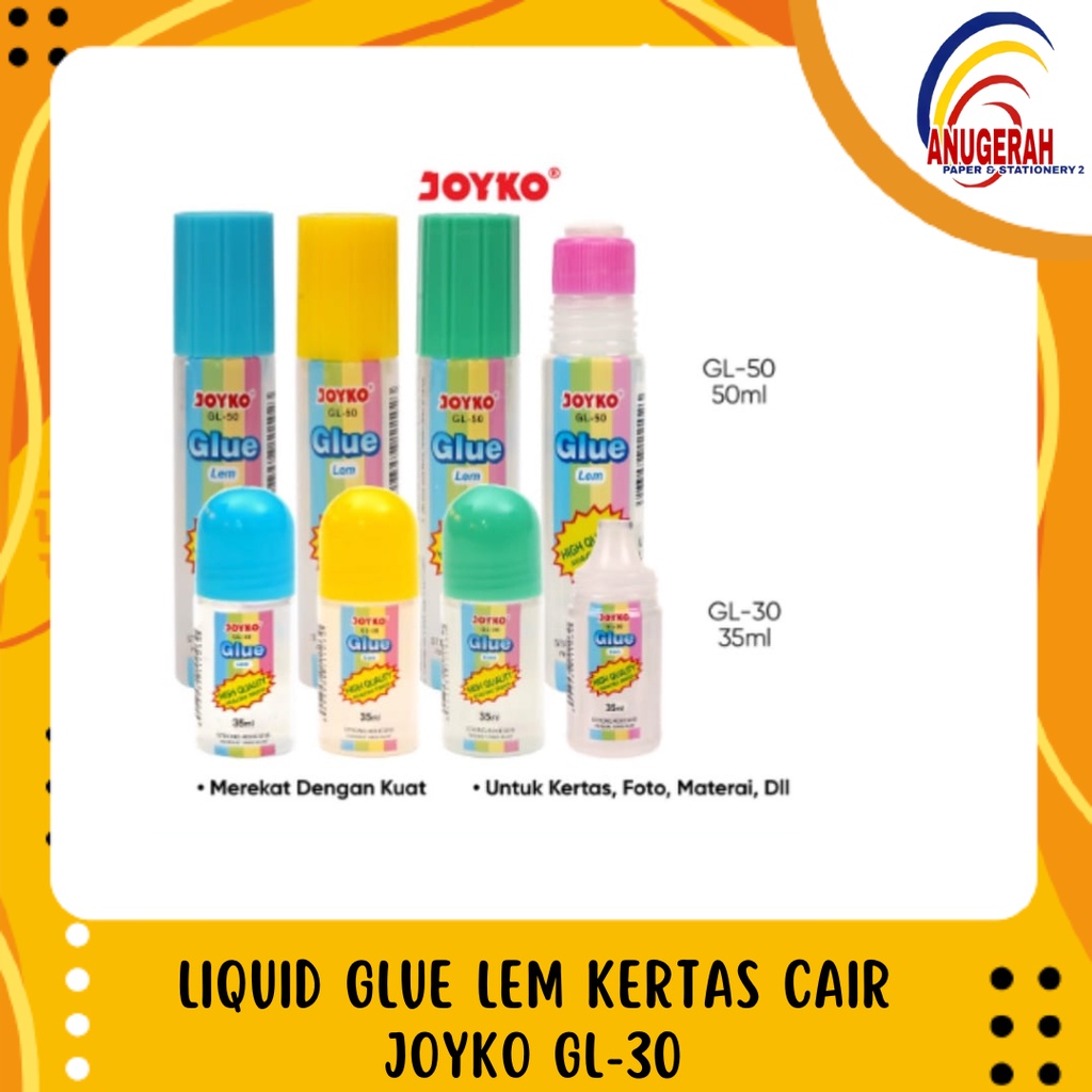 

Liquid Glue Lem Kertas Cair Joyko GL-30 (PCS)