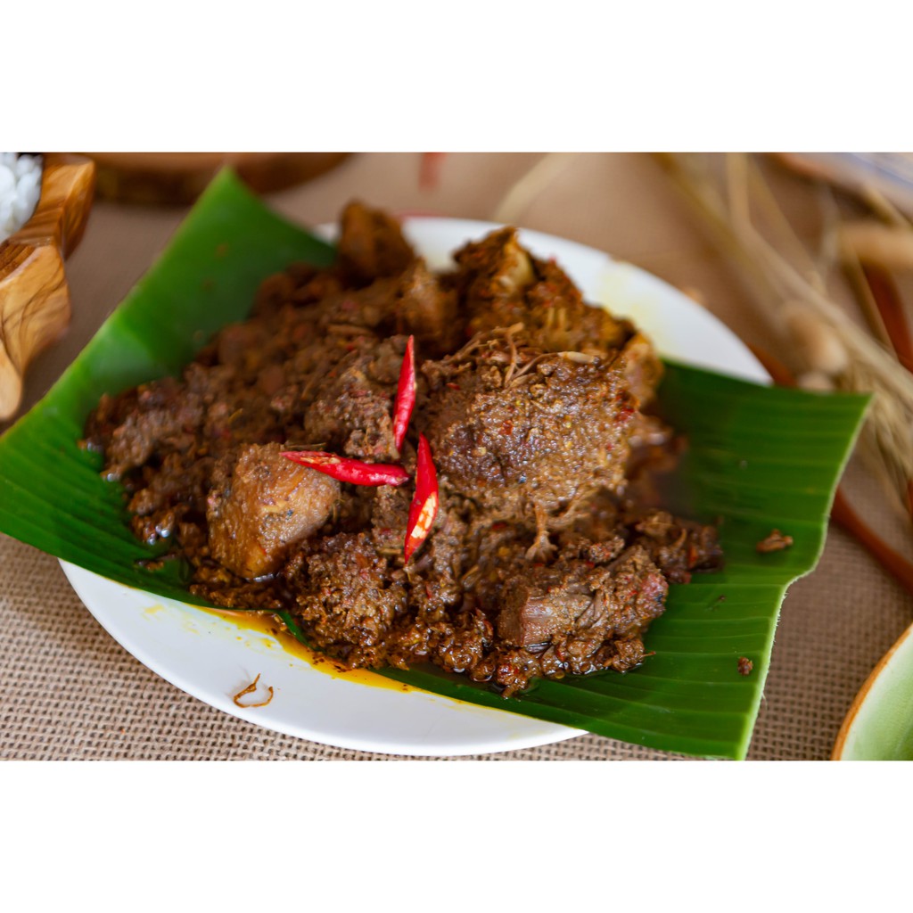 

Happy Rendang Bali Pork Babi 1000 gram bukan Spam gulong Maling Ham
