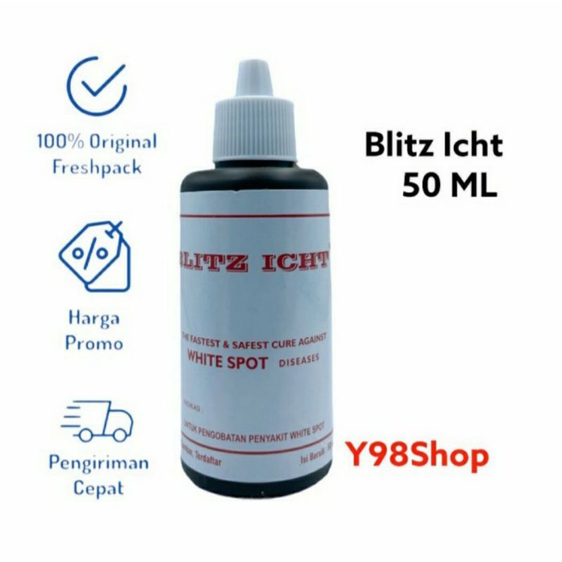 OBAT BIRU IKAN BLITZ ICHT 50 ML