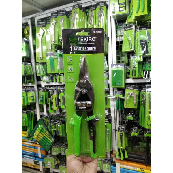 

Tekiro gunting plat seng 10in gunting baja ringan