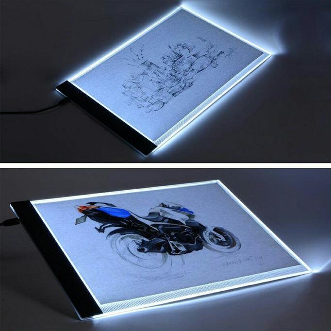 

(COD) LED Drawing Tracing Stensil Board A4 Papan Jiplak Gambar Anak & Dewasa