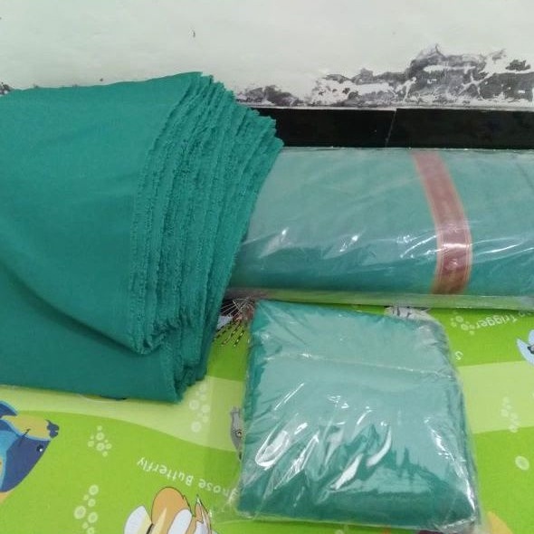 Seragam PKK/ kain PKK/ kain PKK polos hijau toska/ kain seragam PKK paling murah/ kain seragam pkk S
