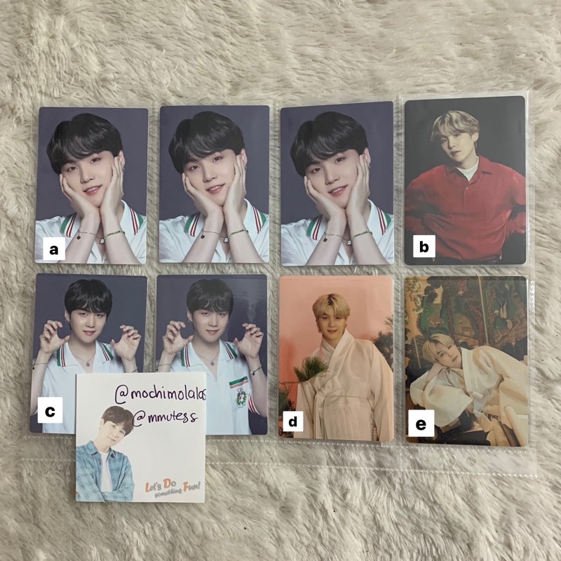 MPC MINI PHOTOCARD OFFICIAL BTS SUGA YOONGI SOWOOZO MOTS ONE DALMAJUNG MAUNG CHIBI