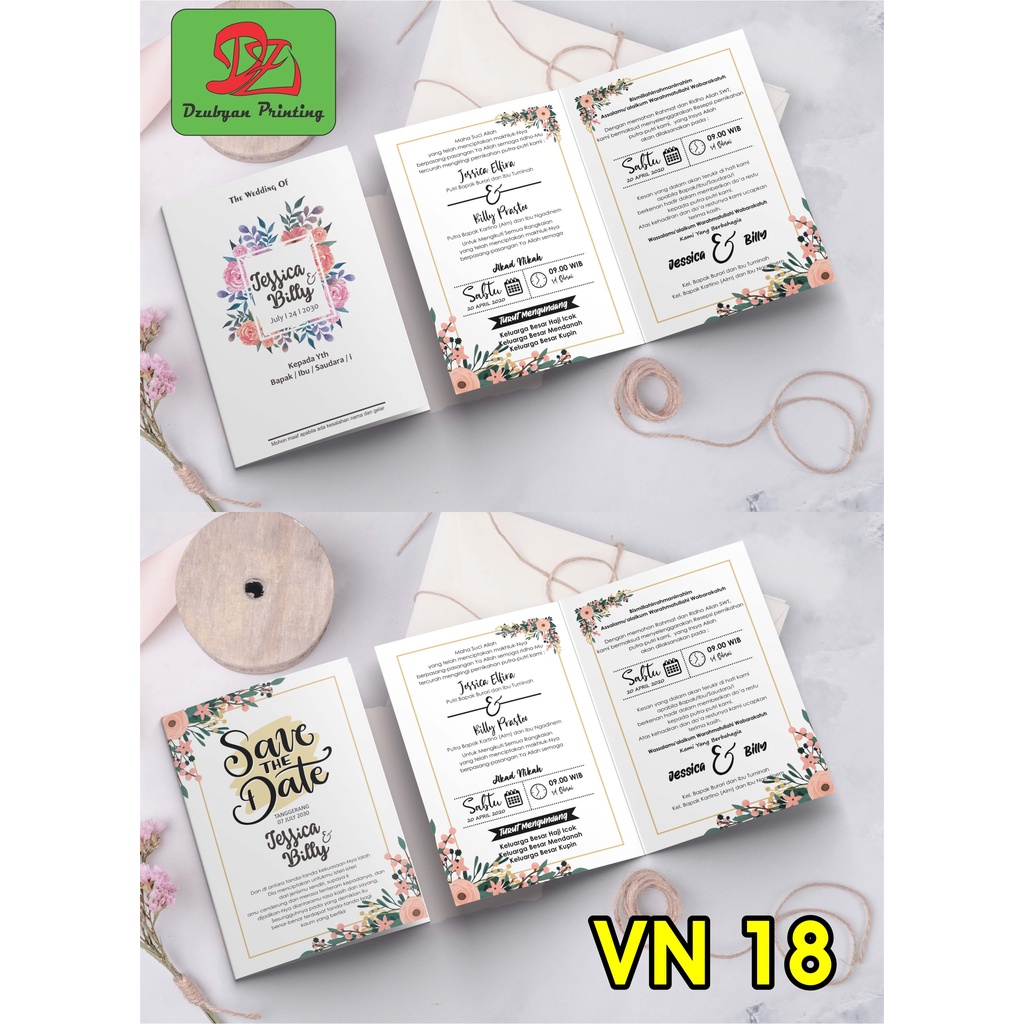 UNDANGAN PERNIKAHAN  VINTAGE  (foto)  Tanpa Minimal Order*  elegan, Murah, Proses  satu hari jadi, Tebal, Banyak Gratisnya-18