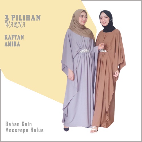 BISA COD KAFTAN AMIRA KAFTAN CANTIK DRESS GAMIS BAJU MUSLIM FASHION MUSLIM MAKASSAR
