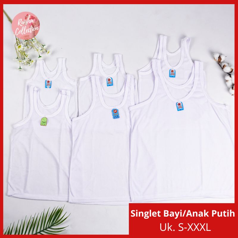 RC Singlet bayi/kaos dalam anak&amp; bayi ukuran S M L XL XXL