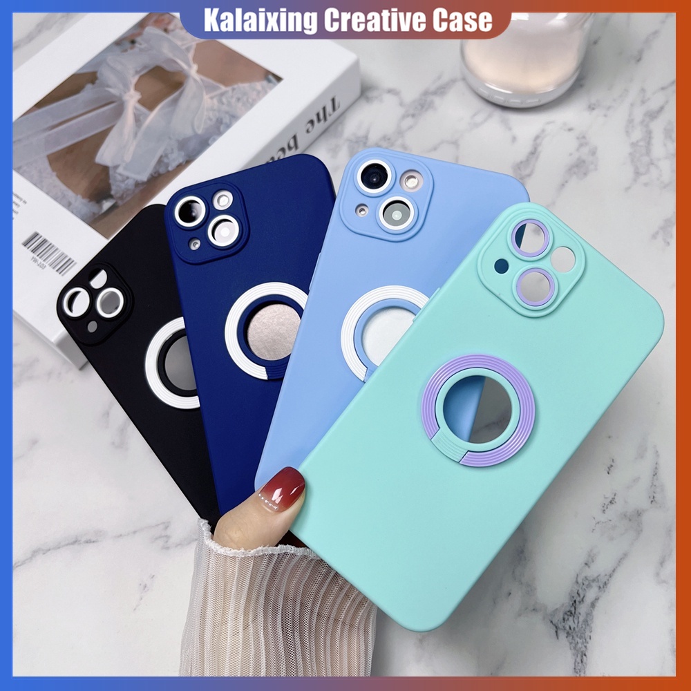 Soft Case Warna Macaron Dengan Holder Invisible Untuk iPhone 13 Pro Max 12 Pro 11 Pro Max X Xs Max Xr