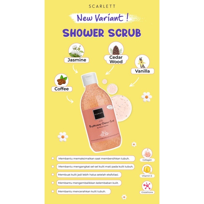 SCARLETT Whitening JOLLY SHOWER SCRUB Sabun Mandi ShowerScrub