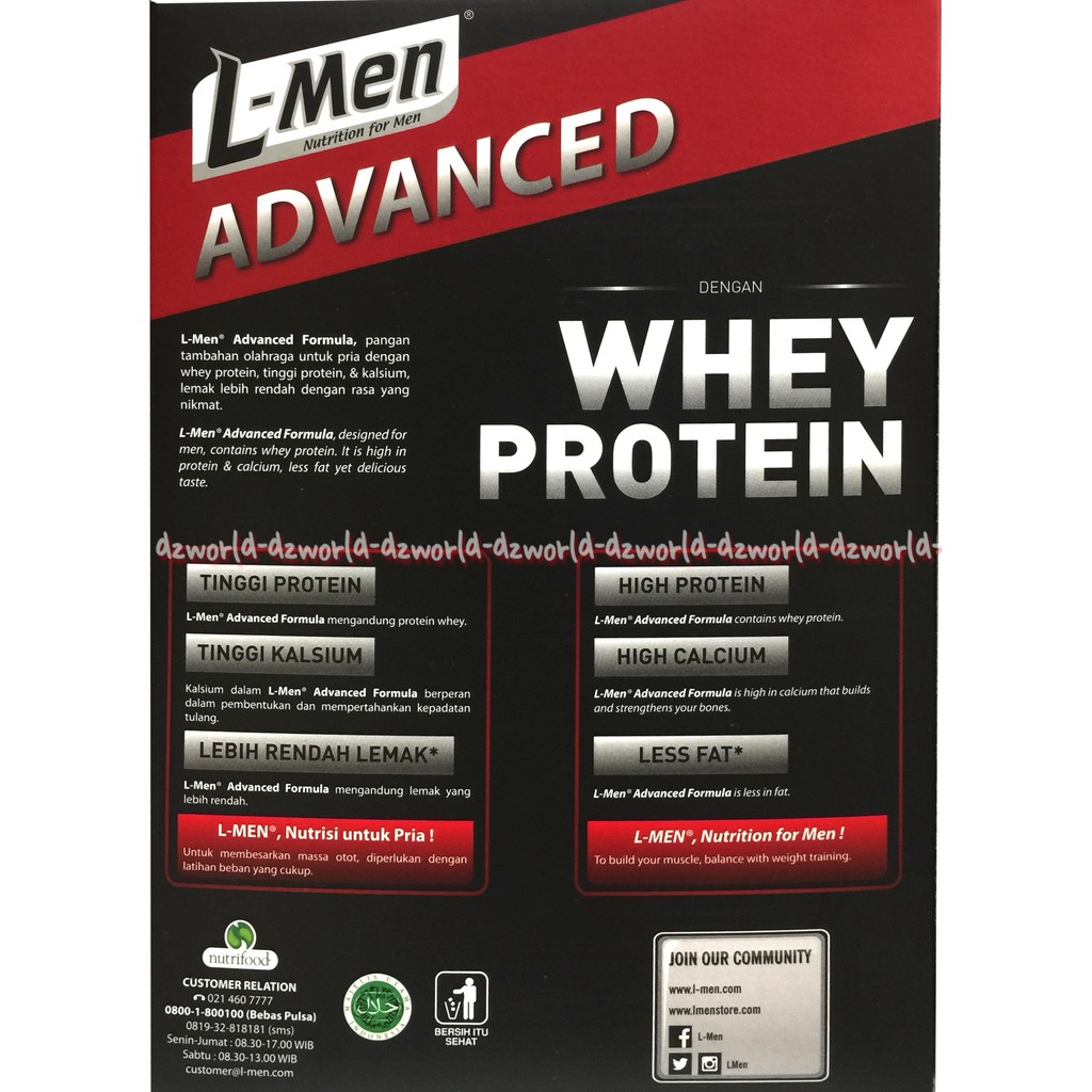 Susu L-Men Advanced Whey Protein Choco Vanilla Susu LMen Coklat