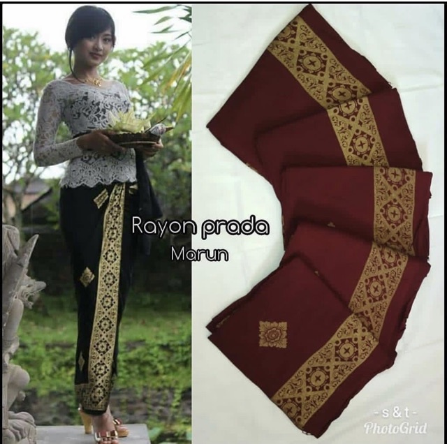 Kamen lembaran rayon prada / kamen lembaran bali / kamen rayon