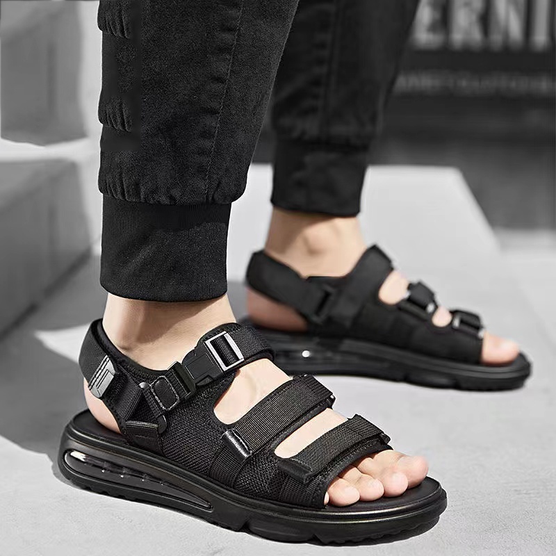 Sandal Slide Sepatu Pria Stripe Belakang Sandal Cowok Trendy Keren Kekinian Sandal Fashion Hangout Bagus