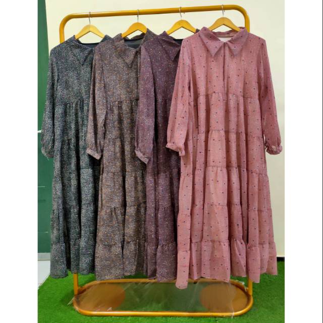 Dress Wanita Jumbo |Baju Terusan Wanita | Baju Dress Wanita Jumbo | Dress Jumbo Murah |Dress Chiffon