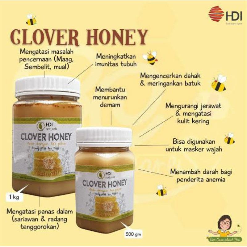 Clover Honey Hdi 500gr / Madu 500gr
