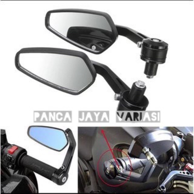 Spion Jalu Oval Spion Bar End Protaper Model Rzm Universal Semua Motor Nmax,Aerox,Pcx,Vario,Vixion,Xabre,W175,Vespa Dan Motor Lain Nya