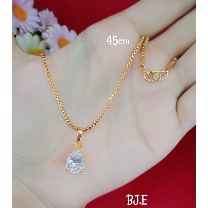Kalung aksesoris/perhiasan wanita emas muda kadar 35%