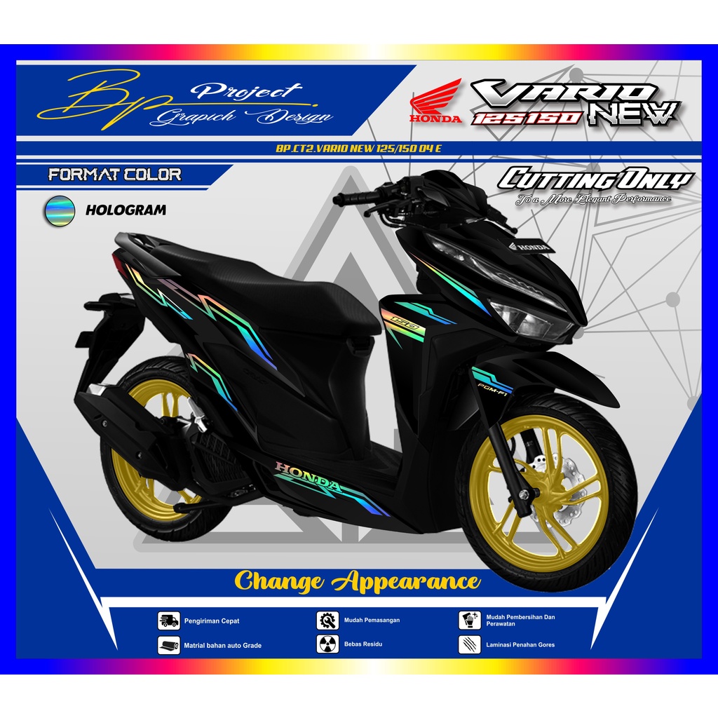 CUTTING VARIO NEW - Cutting Sticker Vario 150 & 125 - Aksesoris Motor Stiker Honda Vario New Schotli