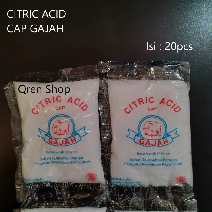 Citrun Acid/Citric Acid/Citrun Gajah/Citrun Pembersih Pakaian 20pcs