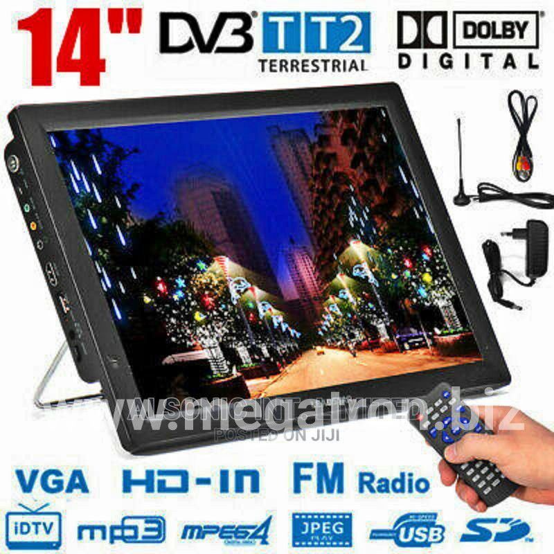 Portable TV LED 14 inch (analog & digital DVB-T2) - ada input HDMI/RCA/USB