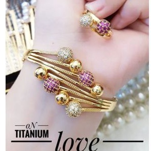 TiTanium set gelang cincin p738