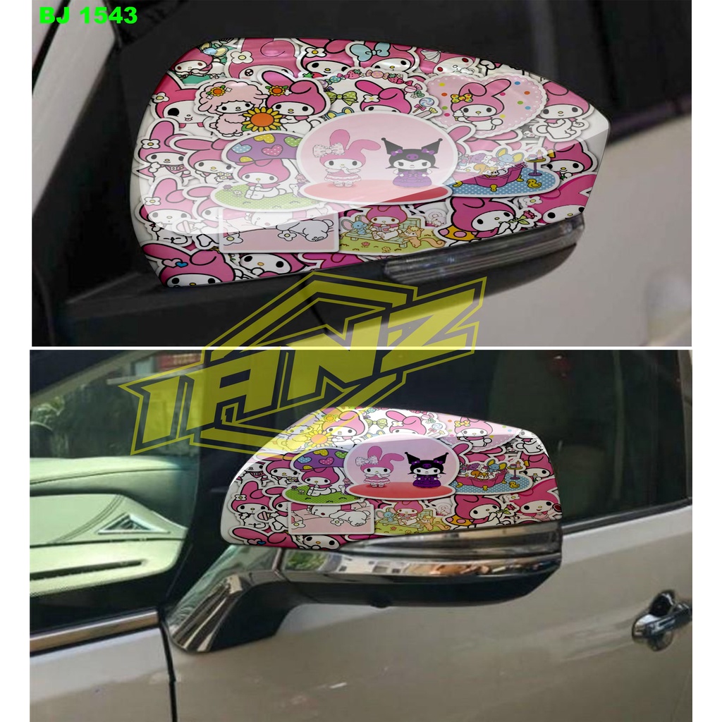 STIKER SPION MOBIL KARTUN PINK  / STIKER MOBIL / STIKER SPION