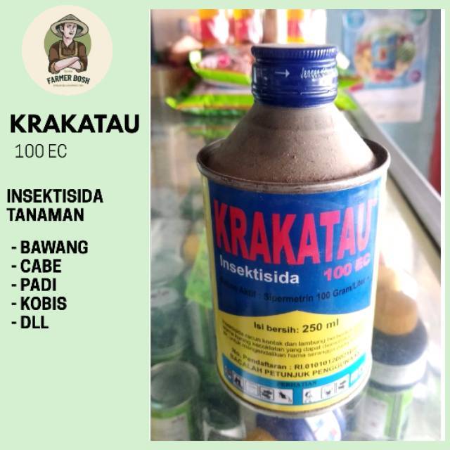 INSEKTISIDA KRAKATAU 100EC @ 250ML / PESTISIDA OBAT PUPUK TANAMAN PERTANIAN /PEMBASMI HAMA ULAT DAUN