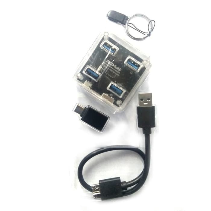 Rexus USB HUB V.3.0 H331 4 Port + Converter Type C - RXH-331