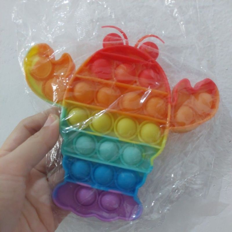 《READY STOCK 50+ JENIS》 Mainan Anak Pop it Fidget Unicorn Rainbow Versi 1-Lobster