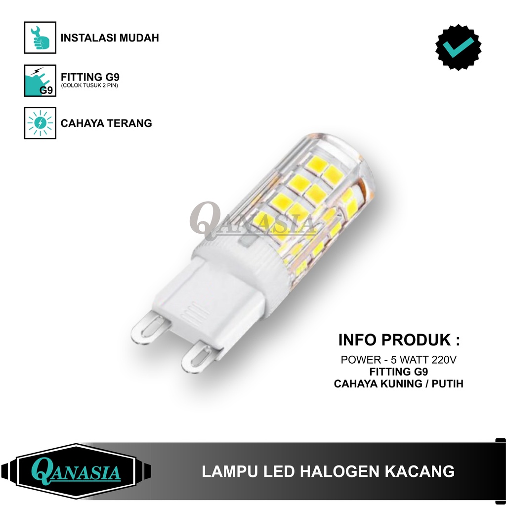 Lampu LED 5W Fitting G9 - Bohlam Lampu Gantung Hias