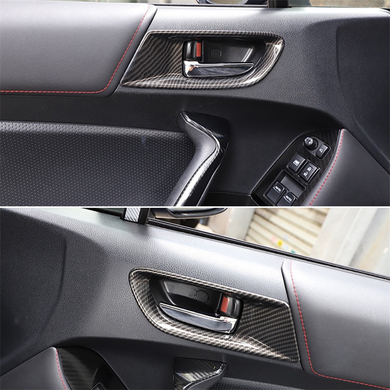 TK 1 Pair Car Door Inner Handle Bowl Decoration Cover Sticker for Toyota 86 Subaru BRZ 2012-2020