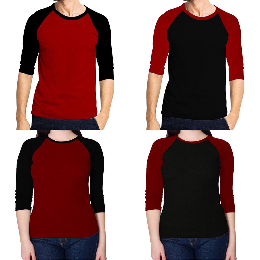 NEW official Kaos Raglan 3/4 | kaos polos raglan 3/4 pria,wanita | baju raglan | kaos distro