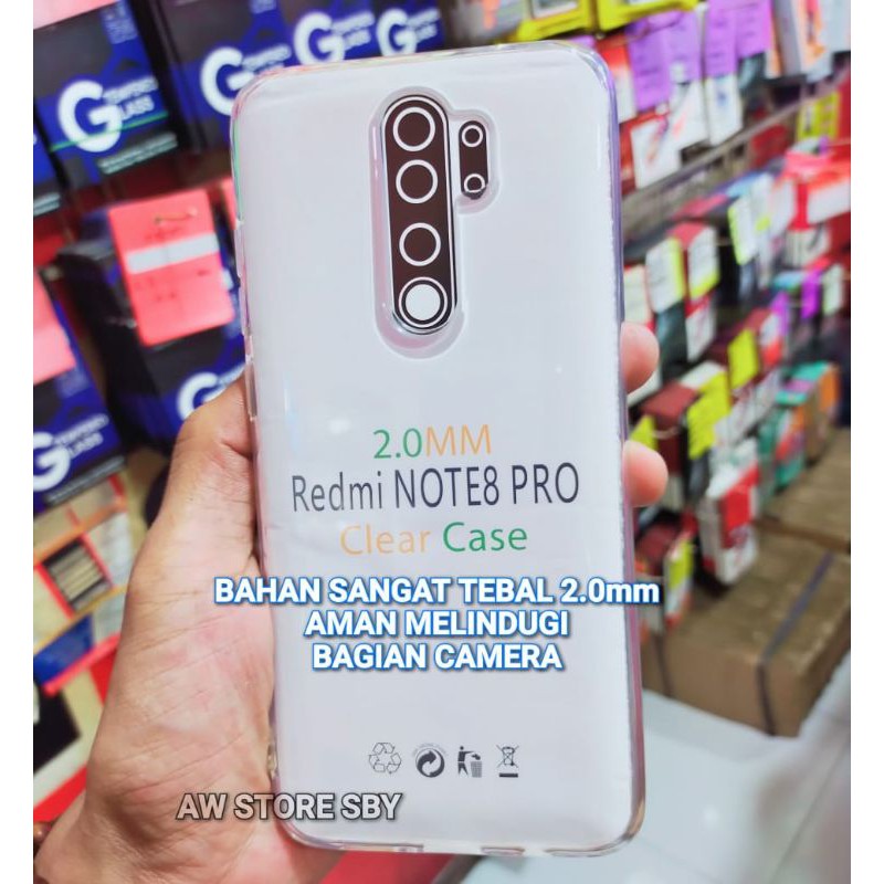 Premium case redmi note 8 pro bening tebal