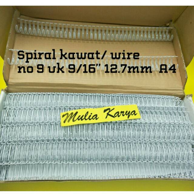 

Spiral Kawat Jilid A4 no.9 ukuran 9/16" 12.7mm