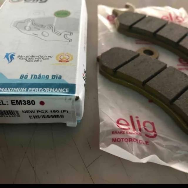 Kampas rem depan cakram pcx new 2018 lokal merk elig tipe em380