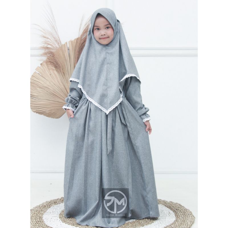 Salim moslem - 'READY WARNA PUTIH UNTUK MANASIK' Gamis anak perempuan / Baju muslim anak perempuan usia 1-12 tahun Madina