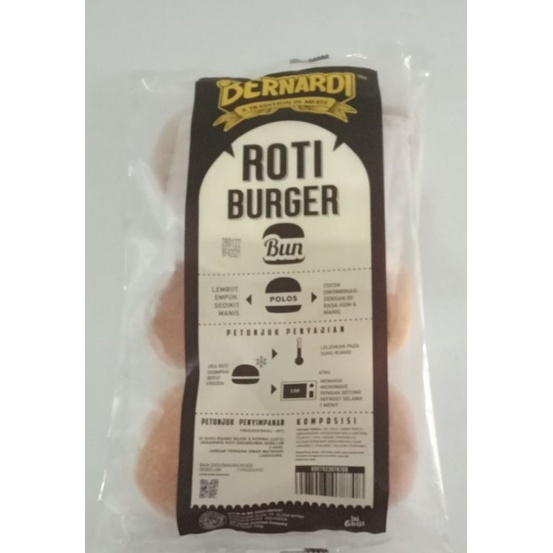 

BERNARDI Roti Burger Medium Polos isi 6 pcs