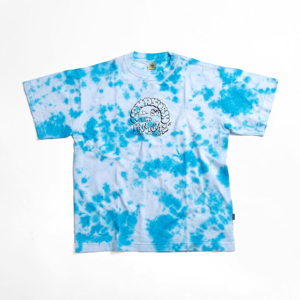 Yamasurih x The Panturas - Kaos Tie Dye Biru &quot;Refuse To Grow&quot;